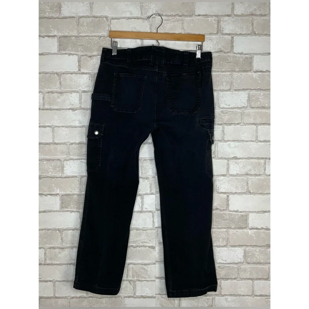 Duluth Curvesetter Waistband Black Cargo Utility Pants Size 12X29